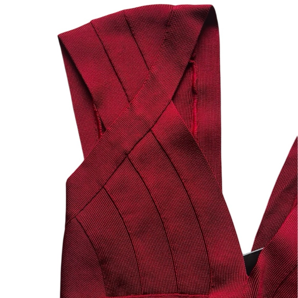 BNWT Herve Leger Authentic Y2K Women’s Cranberry Red Bandage Dress- Size XS - Picture 11 of 16